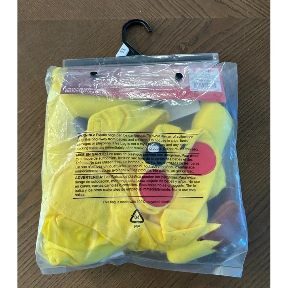 Pokémon Pikachu Costume‎ 3 Three Piece Accessory Kit Halloween Costume One Size